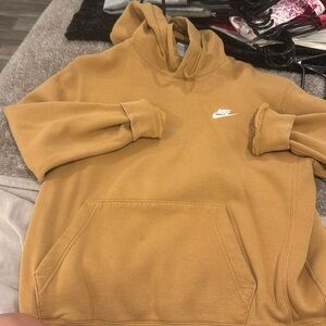 nike light brown large hoodie
